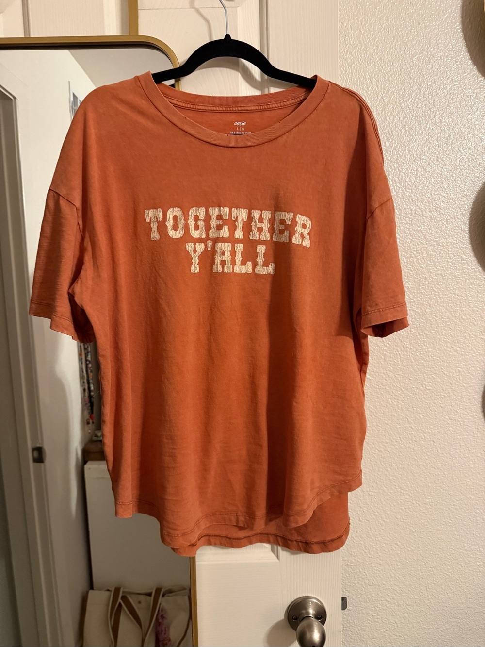 aerie Rust-Orange Crewneck Tee